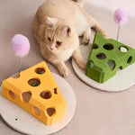 Cat Puzzle Toy Felt Hidden Pockets & Dangling Toys