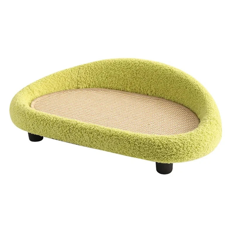 Cat Scratcher Bed Curved Non-Slip Felt & Sisal