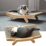 Cat Scratcher Bed Curved Wooden Lounge