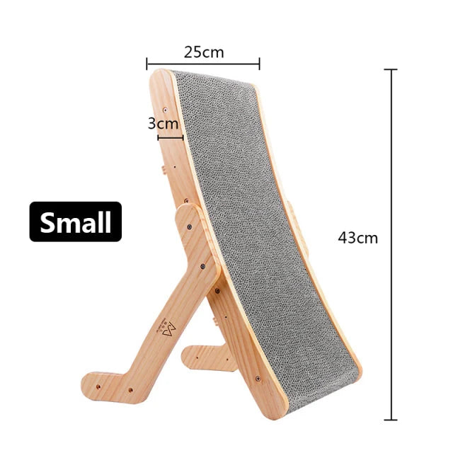 Cat Scratcher Bed Curved Wooden Lounge