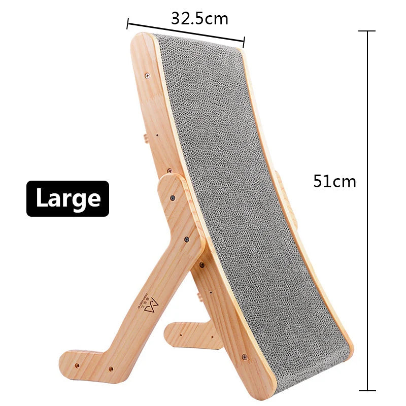Cat Scratcher Bed Curved Wooden Lounge