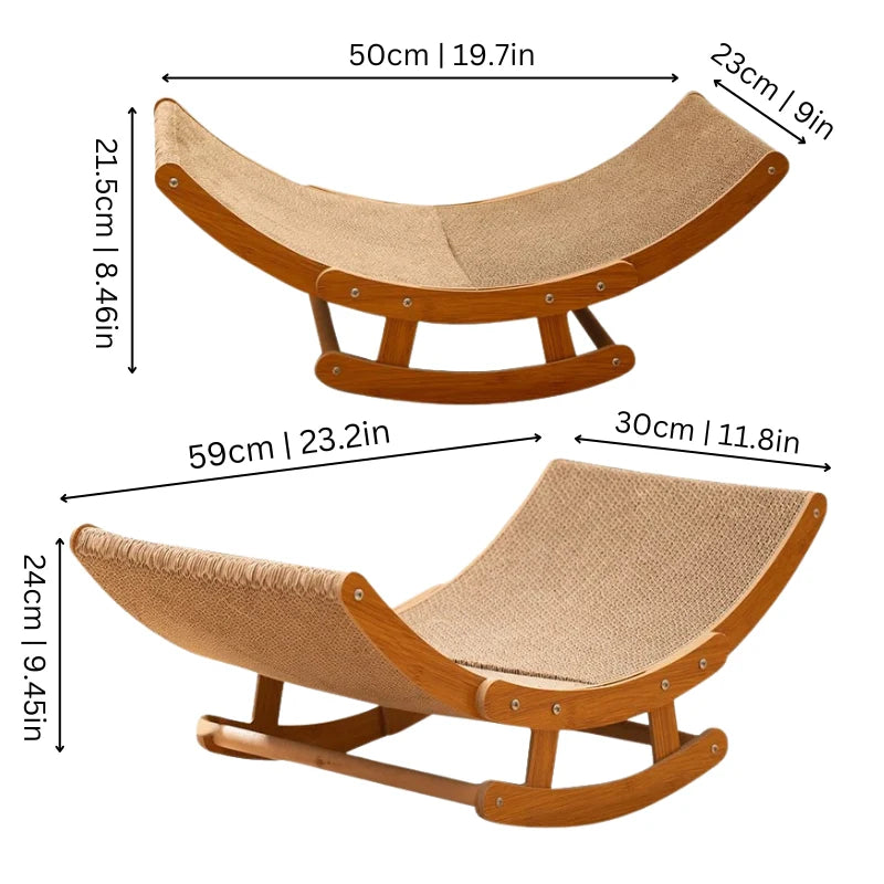 Cat Scratcher Bed Ergonomic Concave Cardboard & Sisal