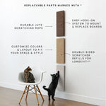 Cat Scratcher Wall-Mounted Modular Textured Surface