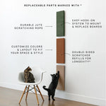 Cat Scratcher Wall-Mounted Modular Textured Surface