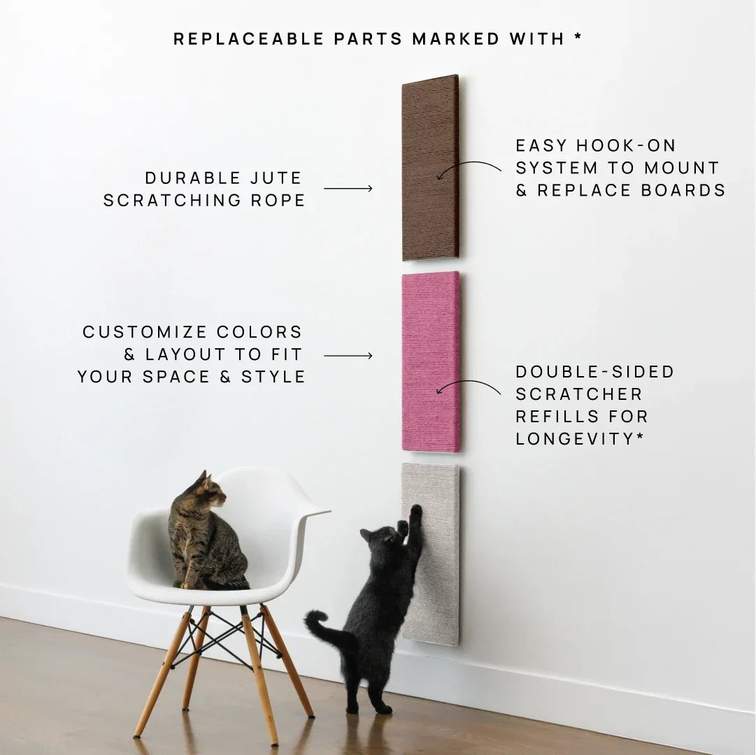 Cat Scratcher Wall-Mounted Modular Textured Surface