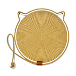 Cat Scratching Mat Natural Sisal Double-Sided Dangling Toy