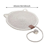 Cat Scratching Mat Natural Sisal Double-Sided Dangling Toy