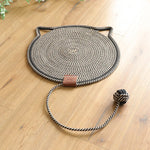 Cat Scratching Mat Natural Sisal Double-Sided Dangling Toy