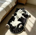 Cat Shaped Rug Soft Washable Non-Slip Backing