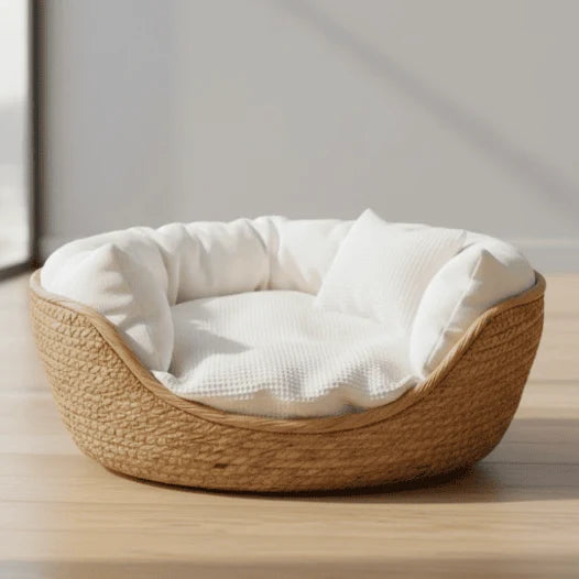 Cat Sofa Bamboo Frame Cotton Cushion Removable Washable Cover