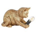 Cat Table Lamp Resin Kitten Design