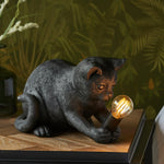 Cat Table Lamp Resin Kitten Design