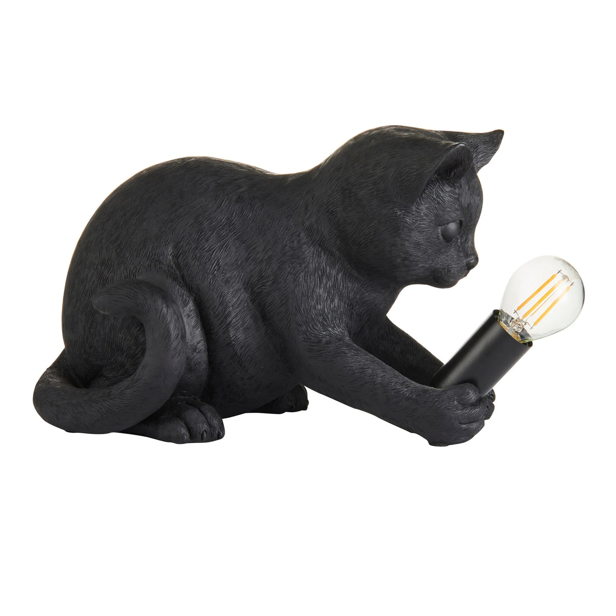 Cat Table Lamp Resin Kitten Design