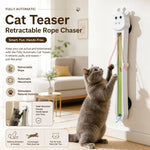Cat Teaser Toy Automatic Moving Ropes Rechargeable Suction Mount