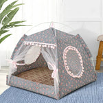 Cat Tent Bed Foldable Polyester & Mosquito Net