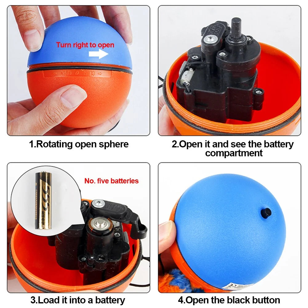 Cat Toy Automatic Erratic Movement Feather Attachment