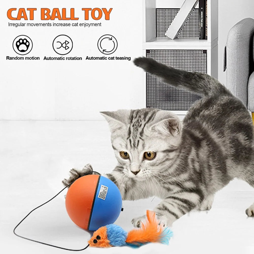 Cat Toy Automatic Erratic Movement Feather Attachment