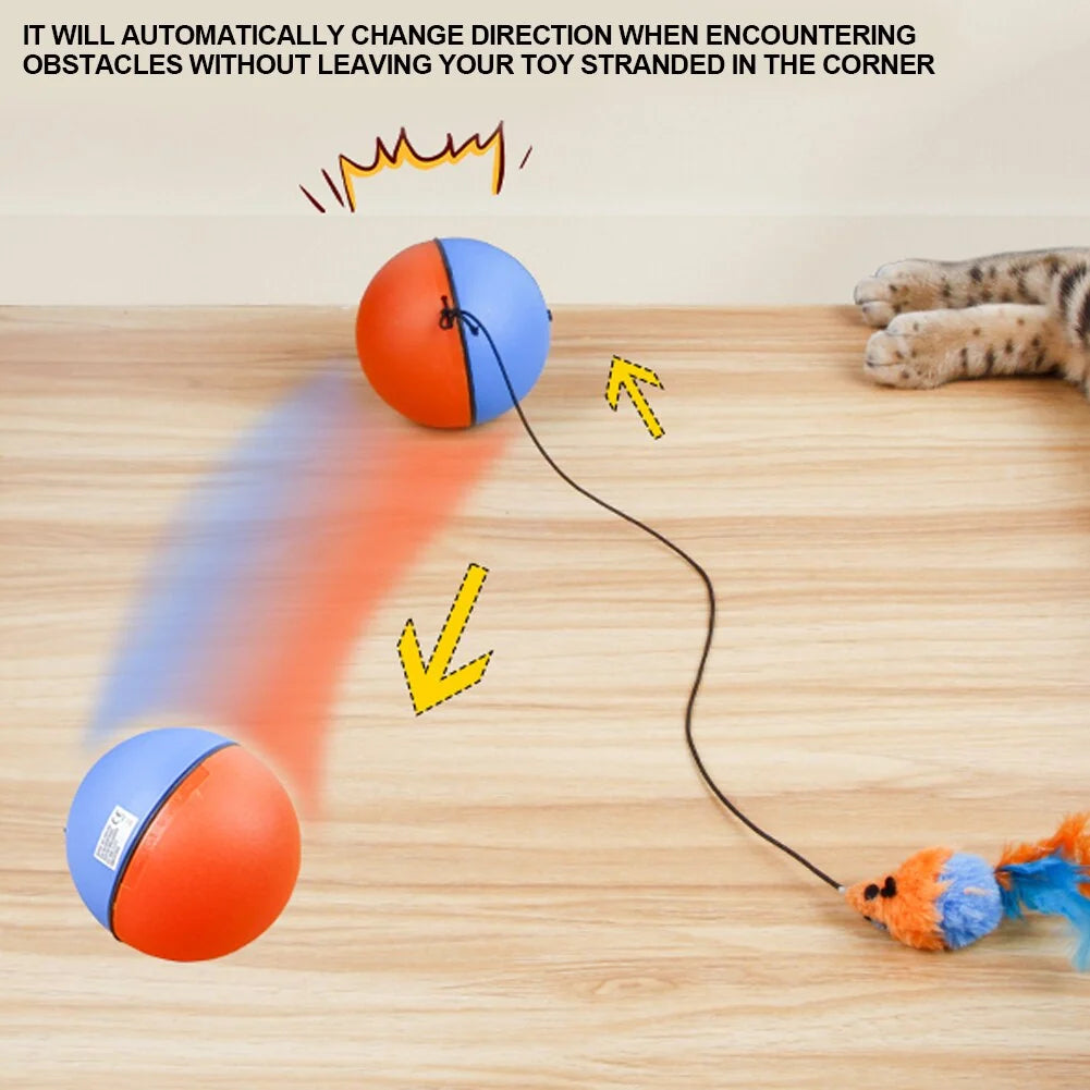 Cat Toy Automatic Erratic Movement Feather Attachment