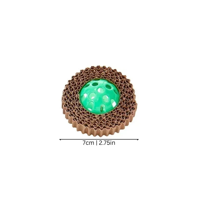 Cat Toy Corrugated Scratch & Spin 4-Pack