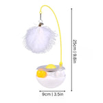 Cat Toy Motion-Powered Feather Top & Rolling Balls
