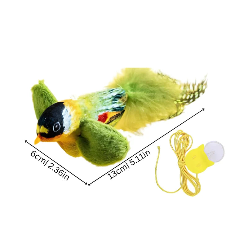 Cat Toy Plush Feather Tail Realistic Sound 3 Pack