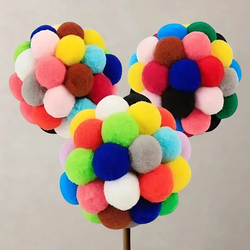 Cat Toy Plush Pom-Pom Set of 3
