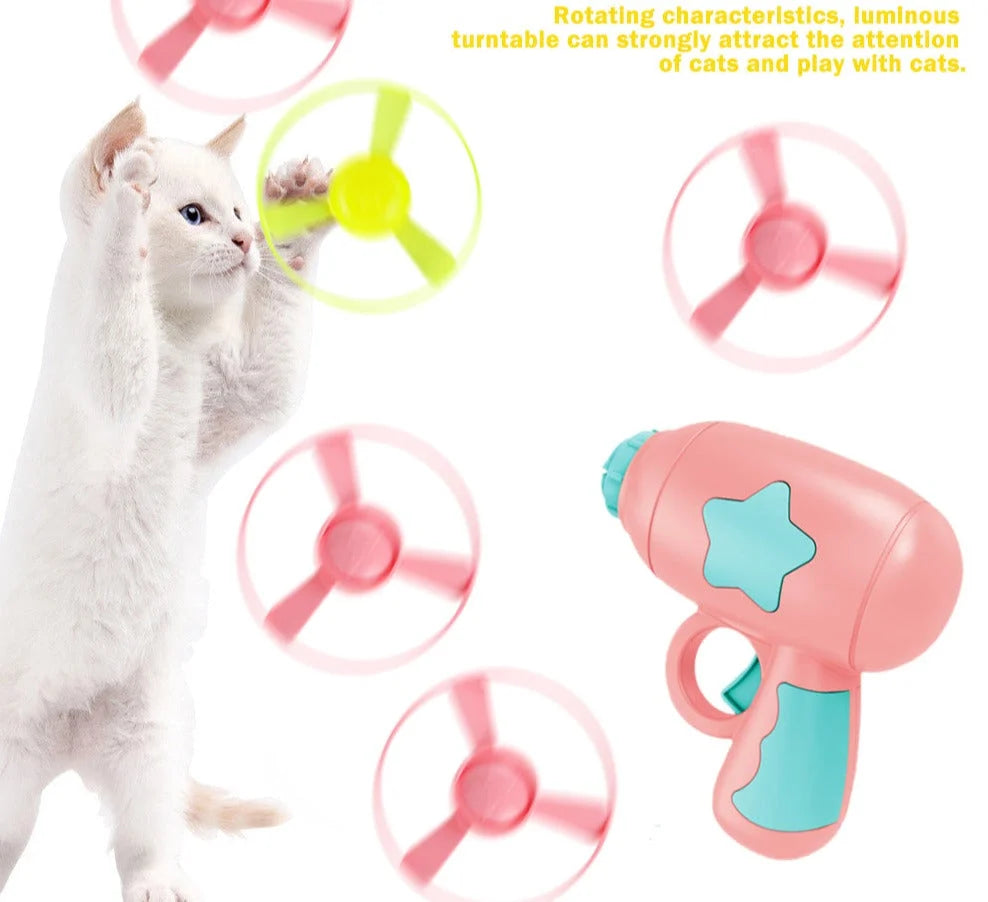 Cat Toy Rotating Light-Up Flying Disc