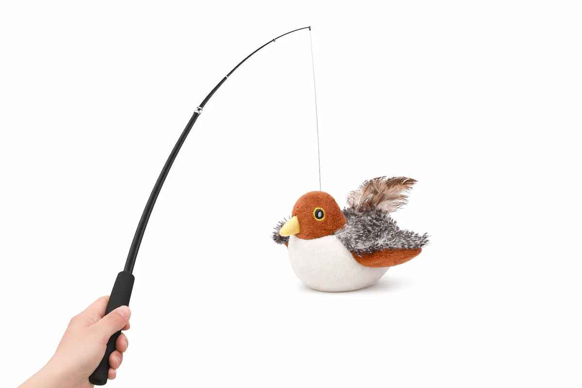 Cat Toy Touch-Activated Flapping Bird With Catnip