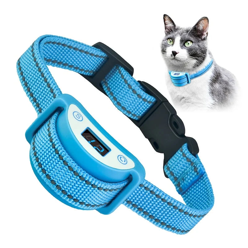 Cat Training Collar Sound Vibration Shock Modes Waterproof