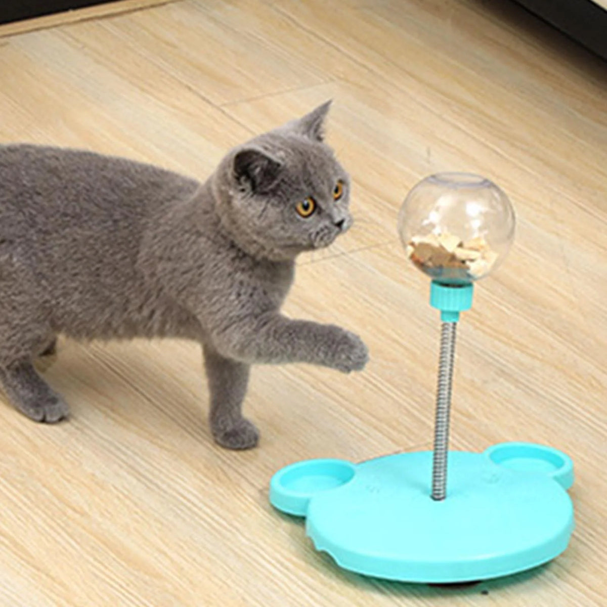 Cat Treat Dispenser Toy Interactive Suction Cup Base