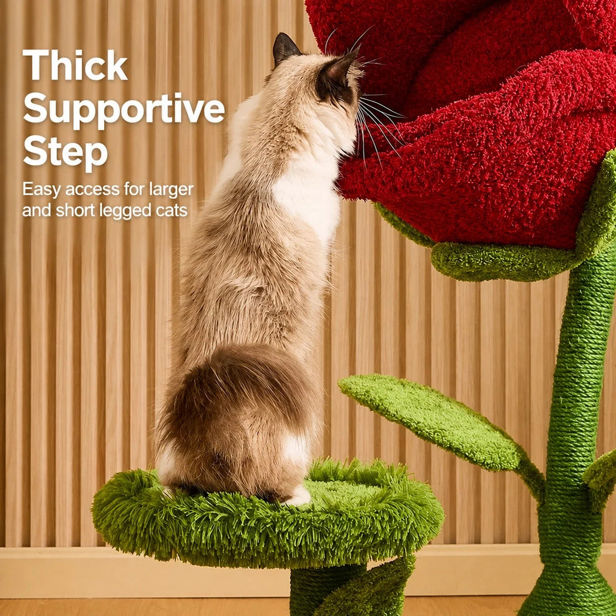 Cat Tree Flower-Shaped Plush Nest & Sisal Scratching Posts