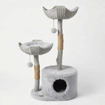 Cat Tree Natural Branches Woven Baskets & Cozy Cave