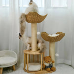 Cat Tree Three-Level Plush Sisal Scratching Posts