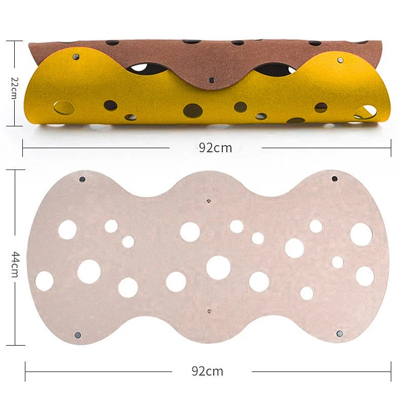 Cat Tunnel Bed Soft Padded Felt Perforated