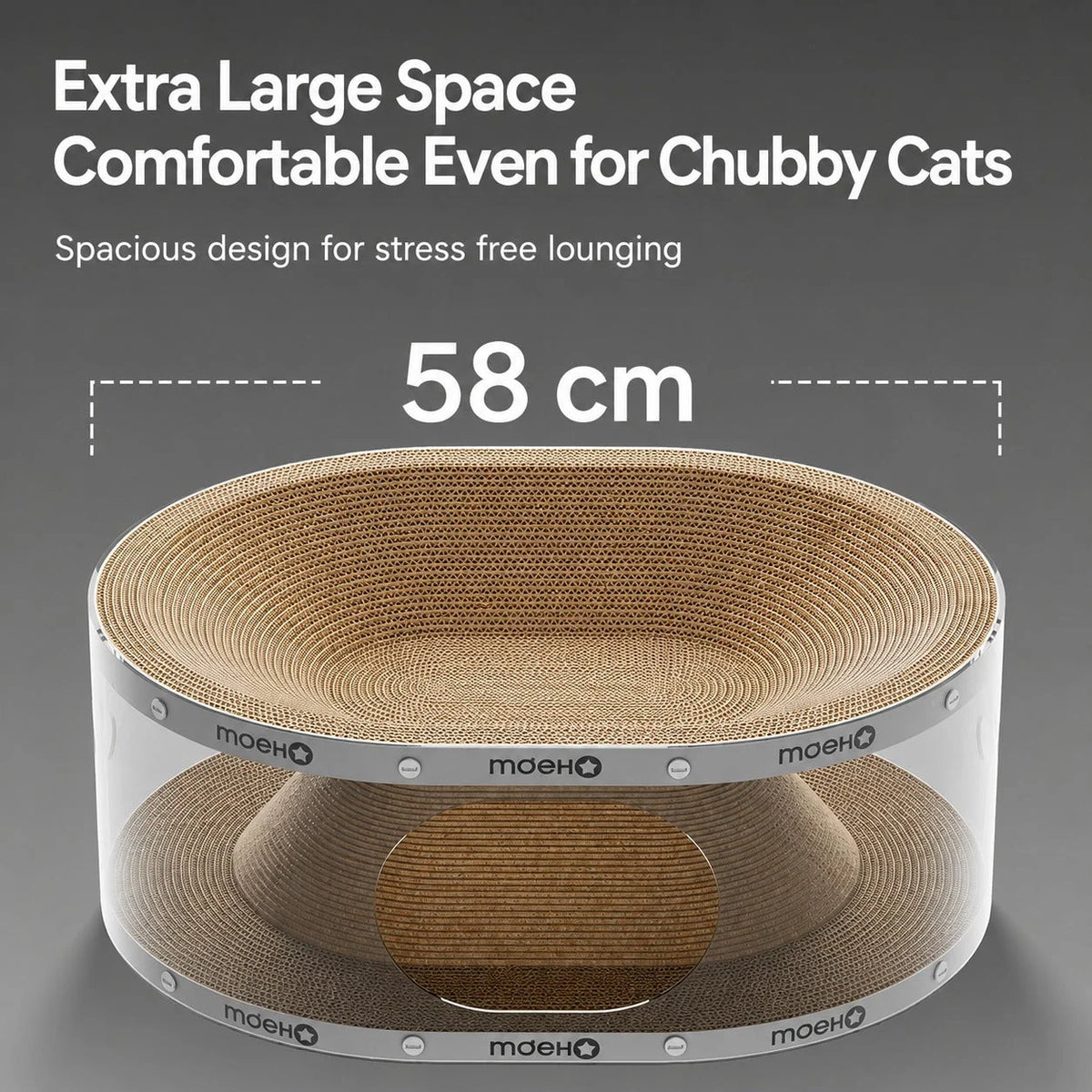 Cat Tunnel Scratcher Bed Transparent Panel Double Layer