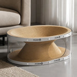 Cat Tunnel Scratcher Bed Transparent Panel Double Layer