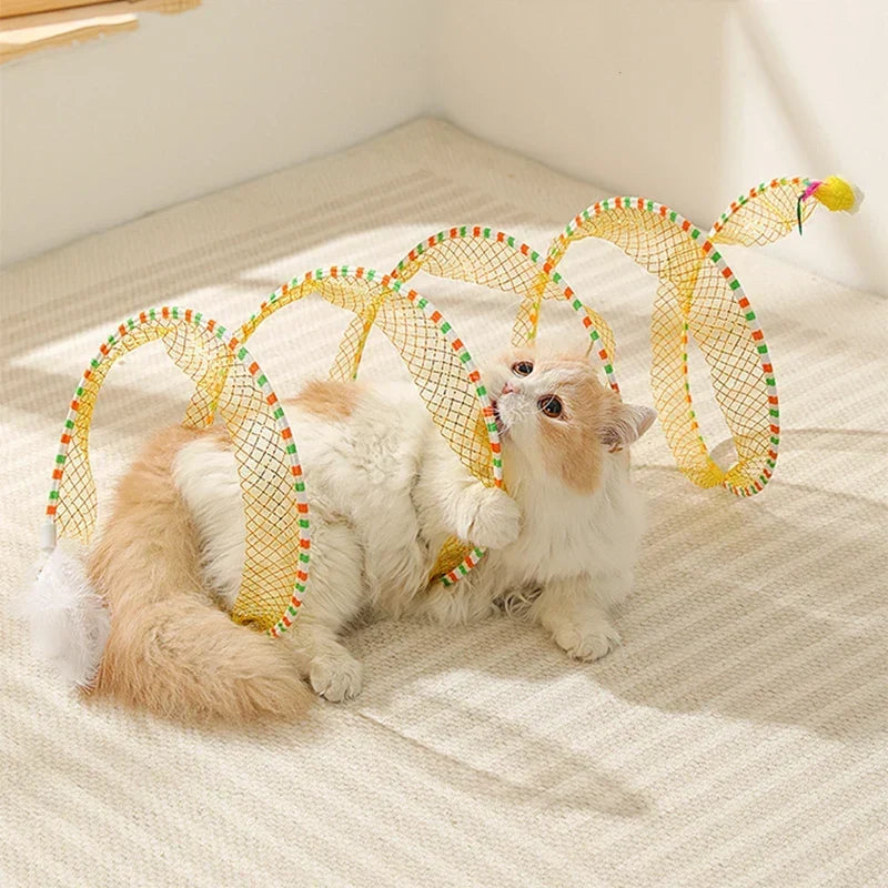 Cat Tunnel Toy Foldable Multiple Entry Points