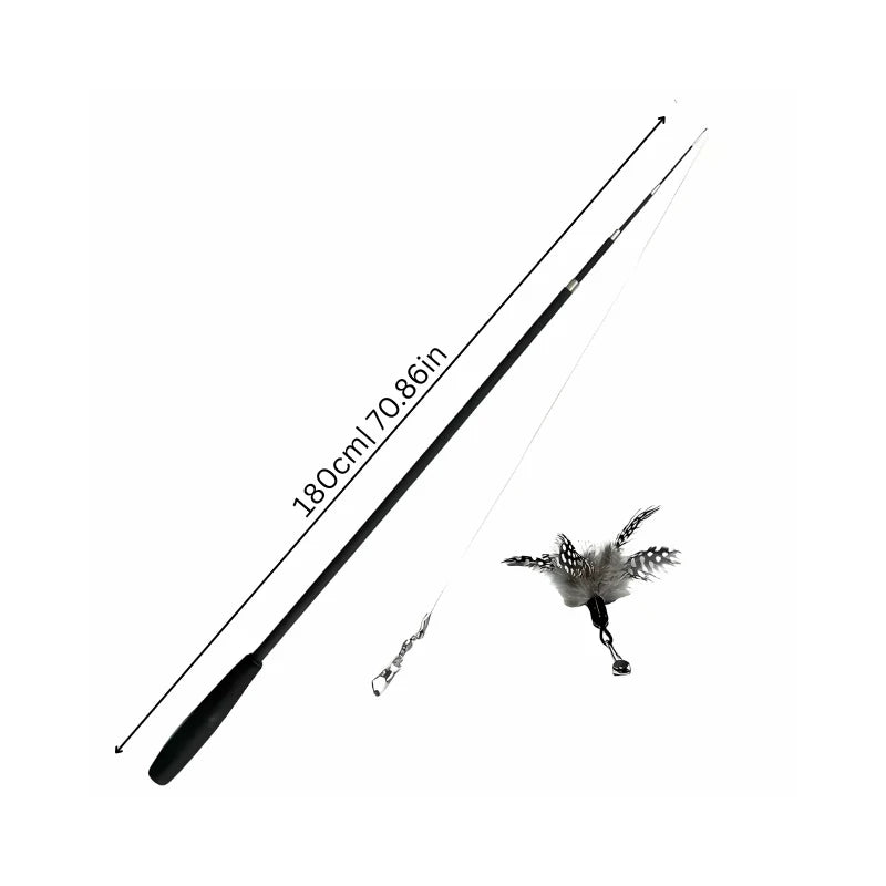 Cat Wand Toy Telescopic Carbon Fiber Cartoon Teaser