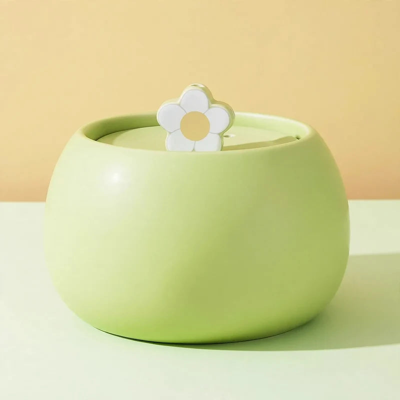 Cat Water Fountain Ceramic Bowl Continuous Circulation Filtration