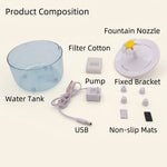 Cat Water Fountain USB-Powered Three Flow Modes 23.7 Oz Capacity
