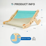 Cat Window Hammock Wooden Frame Washable Canvas Adjustable Legs