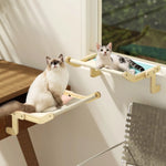 Cat Window Hammock Wooden Frame Washable Canvas Adjustable Legs