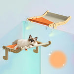 Cat Window Hammock Wooden Frame Washable Canvas Adjustable Legs