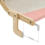 Cat Window Hammock Wooden Frame Washable Canvas Adjustable Legs