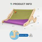 Cat Window Hammock Wooden Frame Washable Canvas Adjustable Legs