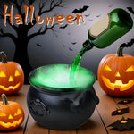Cauldron Floating Potion Bottle Fog & Glow Display