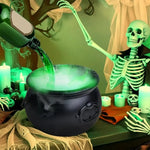Cauldron Floating Potion Bottle Fog & Glow Display