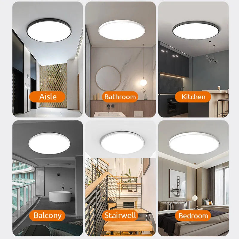 Ceiling Light Flush Mount LED IP54 Splash-Resistant Adjustable Color Temperature
