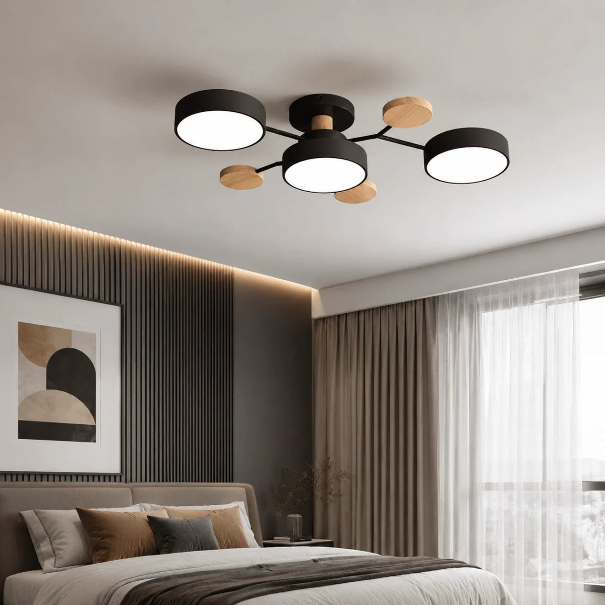 Ceiling Light LED Round Three-Color Replaceable LEDs