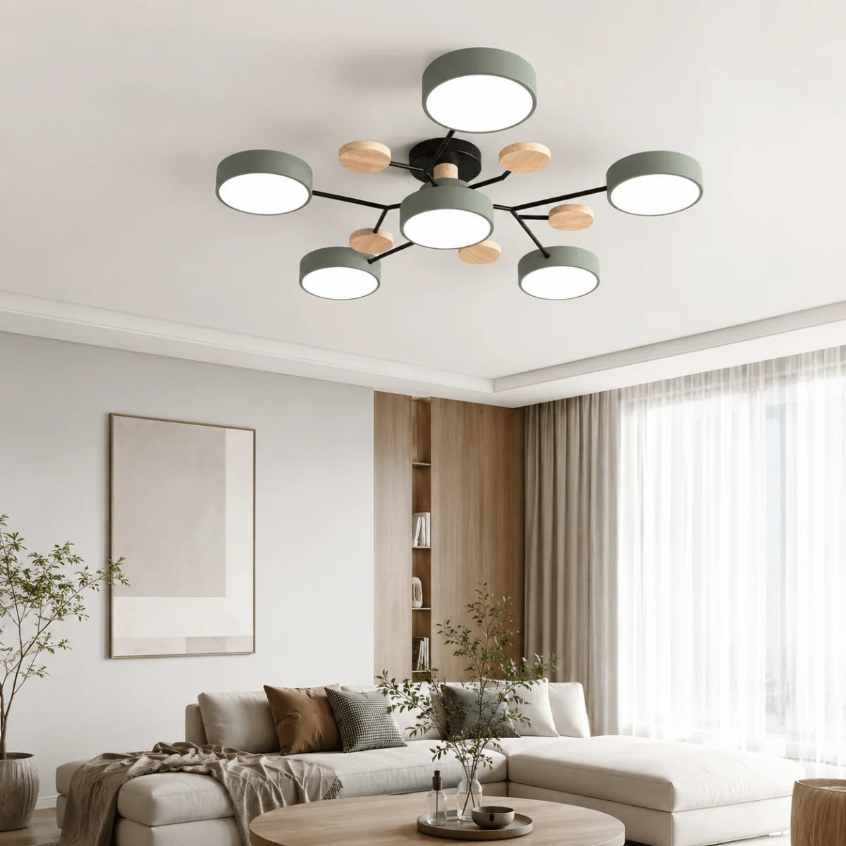 Ceiling Light LED Round Three-Color Replaceable LEDs